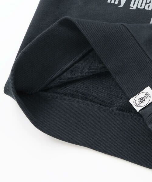 BeBe Petits Pois Vert / ベベ プチ ポワ ヴェール スウェット | 【店舗限定】裏毛配色切り替えフロッキープリントトレーナー(95~160cm) | 詳細17