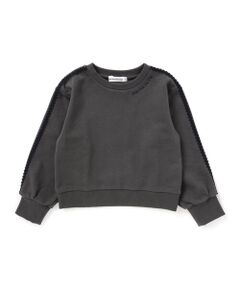 BeBe Petits Pois Vert / ベベ プチ ポワ ヴェール スウェット | 【店舗限定】【お揃い】裏毛袖ラインレーストレーナー(95~150cm)