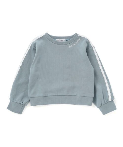 BeBe Petits Pois Vert / ベベ プチ ポワ ヴェール スウェット | 【店舗限定】【お揃い】裏毛袖ラインレーストレーナー(95~150cm) | 詳細6