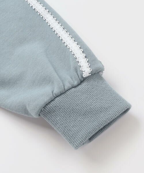 BeBe Petits Pois Vert / ベベ プチ ポワ ヴェール スウェット | 【店舗限定】【お揃い】裏毛袖ラインレーストレーナー(95~150cm) | 詳細11