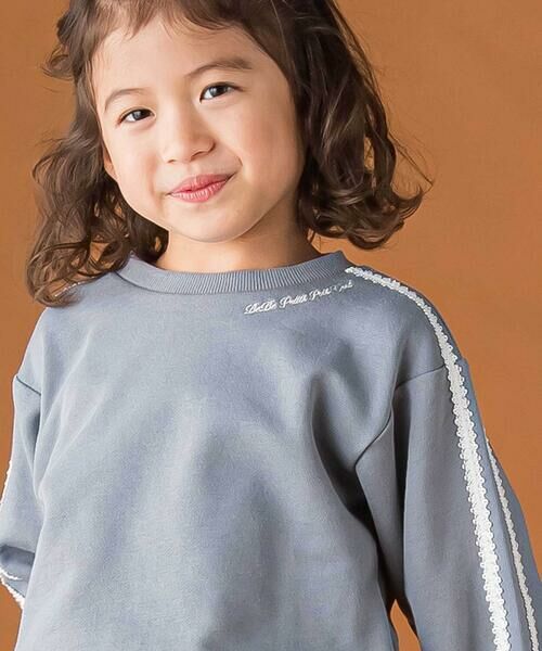 BeBe Petits Pois Vert / ベベ プチ ポワ ヴェール スウェット | 【店舗限定】【お揃い】裏毛袖ラインレーストレーナー(95~150cm) | 詳細5