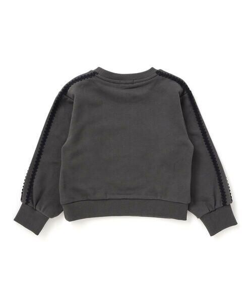 BeBe Petits Pois Vert / ベベ プチ ポワ ヴェール スウェット | 【店舗限定】【お揃い】裏毛袖ラインレーストレーナー(95~150cm) | 詳細16