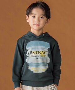 BeBe Petits Pois Vert / ベベ プチ ポワ ヴェール パーカー | 【店舗限定】グラデーションプリント裏毛フード付きトレーナー(95~160cm)