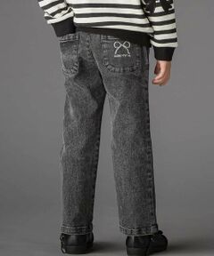 BeBe Petits Pois Vert / ベベ プチ ポワ ヴェール デニムパンツ | 【店舗限定】フリルストレッチデニムロングパンツ(95~150cm)