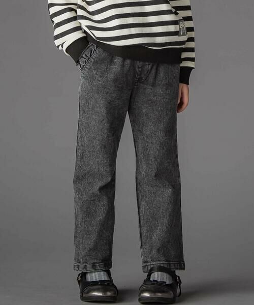 BeBe Petits Pois Vert / ベベ プチ ポワ ヴェール デニムパンツ | 【店舗限定】フリルストレッチデニムロングパンツ(95~150cm) | 詳細3