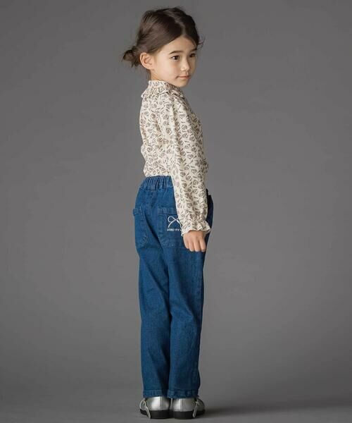 BeBe Petits Pois Vert / ベベ プチ ポワ ヴェール デニムパンツ | 【店舗限定】フリルストレッチデニムロングパンツ(95~150cm) | 詳細13