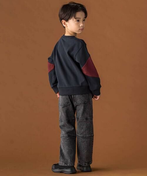 BeBe Petits Pois Vert / ベベ プチ ポワ ヴェール デニムパンツ | 【店舗限定】切り替えストレッチデニムロングパンツ(95~160cm) | 詳細3