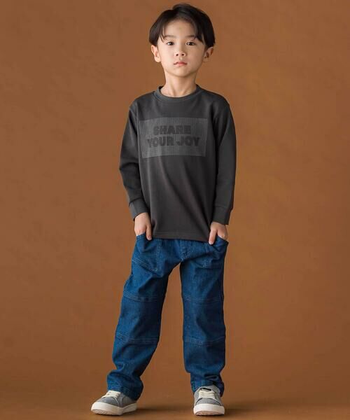 BeBe Petits Pois Vert / ベベ プチ ポワ ヴェール デニムパンツ | 【店舗限定】切り替えストレッチデニムロングパンツ(95~160cm) | 詳細7