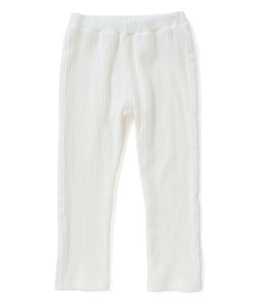 BeBe Petits Pois Vert / ベベ プチ ポワ ヴェール レギンス・スパッツ | 【店舗限定】レースライン起毛リブレギンス(95~150cm) | 詳細1