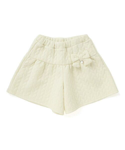 BeBe Petits Pois Vert / ベベ プチ ポワ ヴェール その他パンツ | 【店舗限定】【お揃い】キルトジャガード切り替えキュロットパンツ(95~160cm) | 詳細4