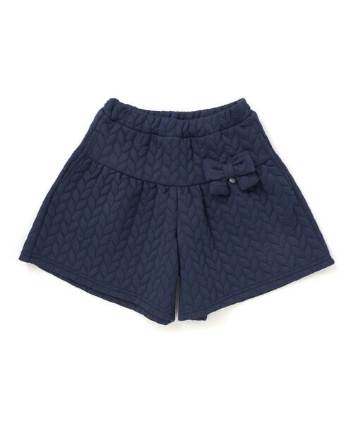 BeBe Petits Pois Vert / ベベ プチ ポワ ヴェール その他パンツ | 【店舗限定】【お揃い】キルトジャガード切り替えキュロットパンツ(95~160cm) | 詳細7