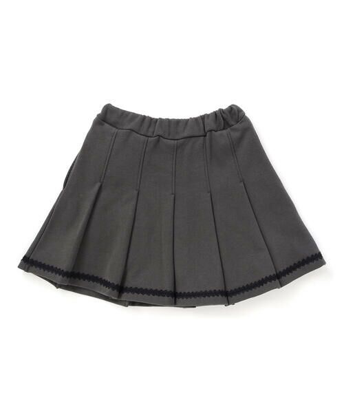 BeBe Petits Pois Vert / ベベ プチ ポワ ヴェール ミニ・ひざ丈スカート | 【店舗限定】【お揃い】レーステープポイントタックスカート(100~150cm) | 詳細8