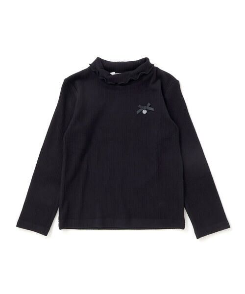 BeBe Petits Pois Vert / ベベ プチ ポワ ヴェール Tシャツ | 【店舗限定】起毛リブハイネック折り返しトップス(95~160cm) | 詳細11