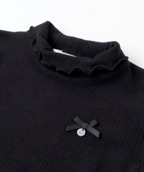 BeBe Petits Pois Vert / ベベ プチ ポワ ヴェール Tシャツ | 【店舗限定】起毛リブハイネック折り返しトップス(95~160cm) | 詳細13