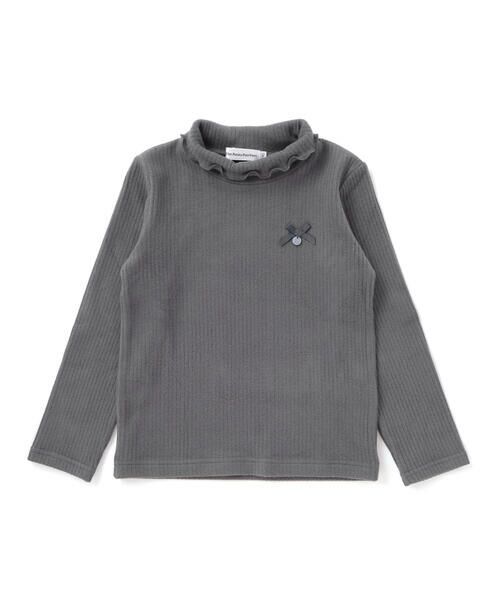 BeBe Petits Pois Vert / ベベ プチ ポワ ヴェール Tシャツ | 【店舗限定】起毛リブハイネック折り返しトップス(95~160cm) | 詳細16