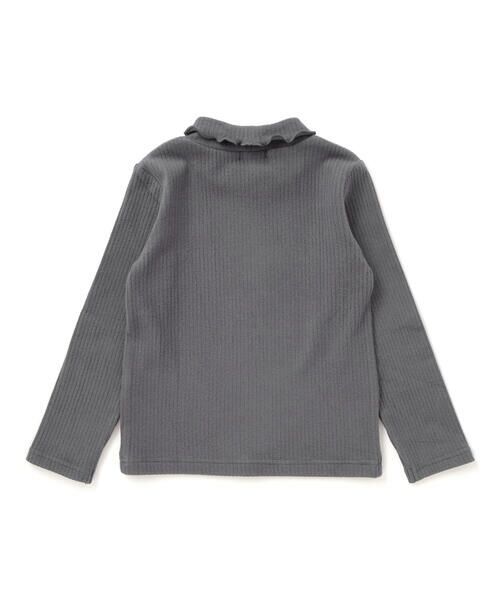 BeBe Petits Pois Vert / ベベ プチ ポワ ヴェール Tシャツ | 【店舗限定】起毛リブハイネック折り返しトップス(95~160cm) | 詳細17