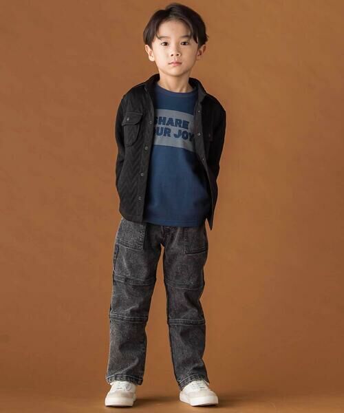 BeBe Petits Pois Vert / ベベ プチ ポワ ヴェール Tシャツ | 【店舗限定】天竺ポツポツプリント長袖Tシャツ(95~150cm) | 詳細2