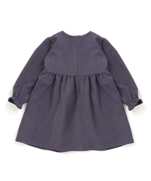 BeBe Petits Pois Vert / ベベ プチ ポワ ヴェール ミニ丈・ひざ丈ワンピース | 立体花モチーフ斜めタックワンピース(95~150cm) | 詳細8