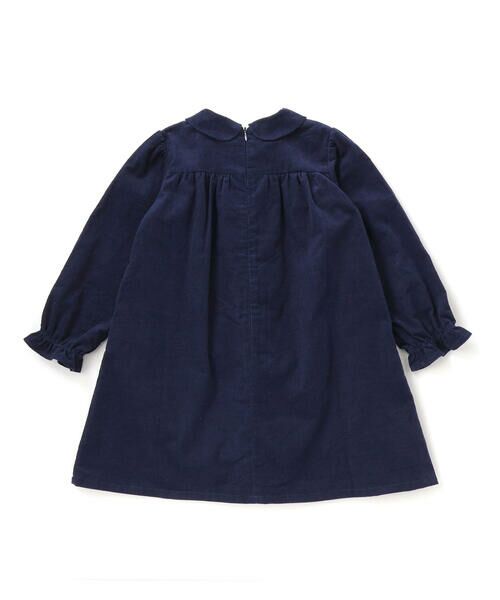 BeBe Petits Pois Vert / ベベ プチ ポワ ヴェール ミニ丈・ひざ丈ワンピース | 胸元シャーリングコール天ワンピース(95~150cm) | 詳細2