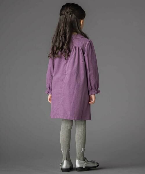 BeBe Petits Pois Vert / ベベ プチ ポワ ヴェール ミニ丈・ひざ丈ワンピース | 胸元シャーリングコール天ワンピース(95~150cm) | 詳細6