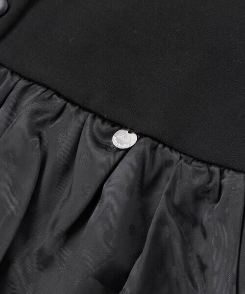 BeBe Petits Pois Vert / ベベ プチ ポワ ヴェール ベビー・キッズウエア | ドット切り替えバルーンジレ+ポンチパンツセットアップ(95~150cm) | 詳細10