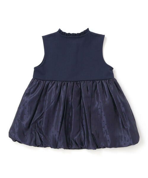 BeBe Petits Pois Vert / ベベ プチ ポワ ヴェール ベビー・キッズウエア | ドット切り替えバルーンジレ+ポンチパンツセットアップ(95~150cm) | 詳細19