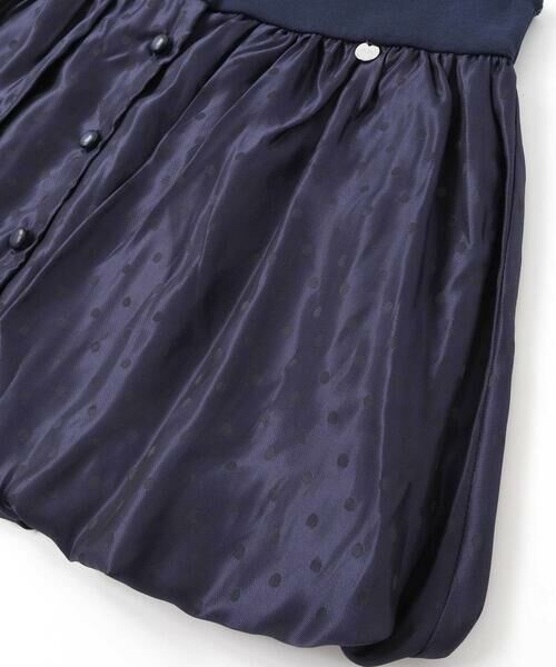 BeBe Petits Pois Vert / ベベ プチ ポワ ヴェール ベビー・キッズウエア | ドット切り替えバルーンジレ+ポンチパンツセットアップ(95~150cm) | 詳細21