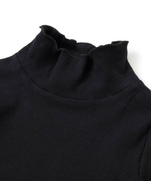 BeBe Petits Pois Vert / ベベ プチ ポワ ヴェール ミニ丈・ひざ丈ワンピース | 【お揃い】花刺しゅうジャガードワンピース+リブタートル2点セット(95~150cm) | 詳細13