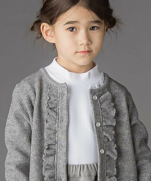 BeBe Petits Pois Vert / ベベ プチ ポワ ヴェール カーディガン・ボレロ | ラメニットフリルカーディガン(95~160cm) | 詳細11