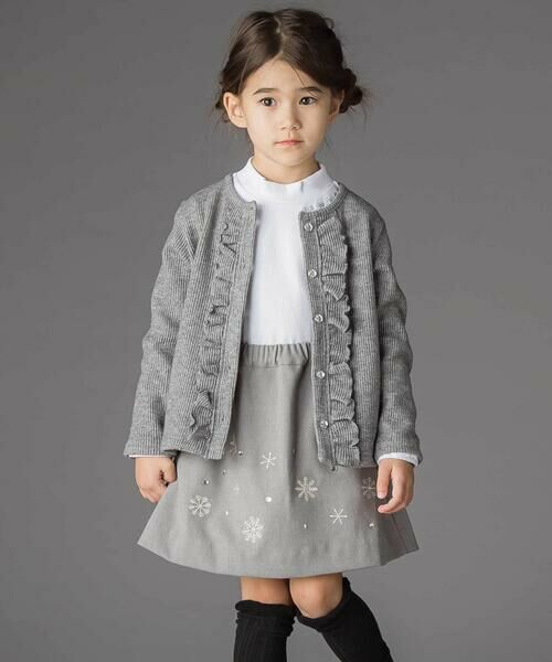 BeBe Petits Pois Vert / ベベ プチ ポワ ヴェール カーディガン・ボレロ | ラメニットフリルカーディガン(95~160cm) | 詳細12