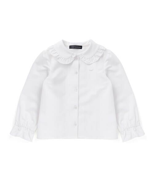 BeBe Petits Pois Vert / ベベ プチ ポワ ヴェール シャツ・ブラウス | 丸襟フリル長袖ブラウス(95~150cm) | 詳細6