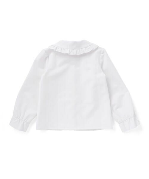 BeBe Petits Pois Vert / ベベ プチ ポワ ヴェール シャツ・ブラウス | 丸襟フリル長袖ブラウス(95~150cm) | 詳細7