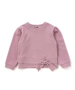 BeBe Petits Pois Vert / ベベ プチ ポワ ヴェール スウェット | 裏毛リボンポイントトレーナー(95~150cm)