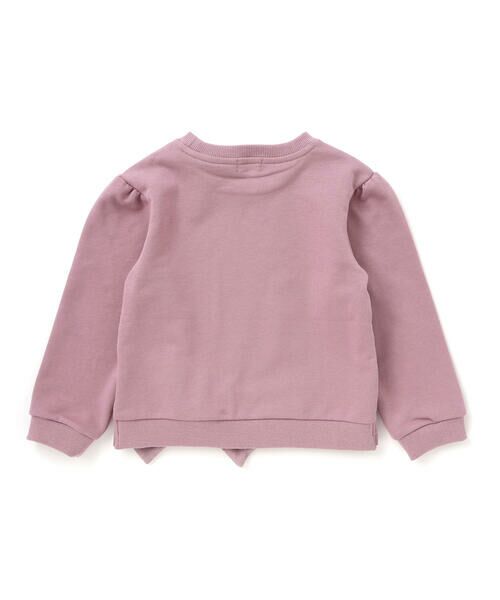 BeBe Petits Pois Vert / ベベ プチ ポワ ヴェール スウェット | 裏毛リボンポイントトレーナー(95~150cm) | 詳細2