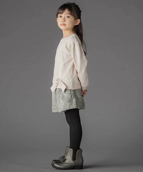 BeBe Petits Pois Vert / ベベ プチ ポワ ヴェール スウェット | 裏毛リボンポイントトレーナー(95~150cm) | 詳細12