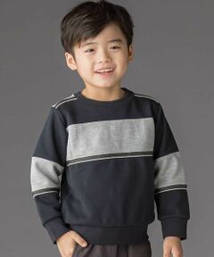 BeBe Petits Pois Vert / ベベ プチ ポワ ヴェール スウェット | 裏毛×鹿の子切り替えトレーナー(95~160cm)