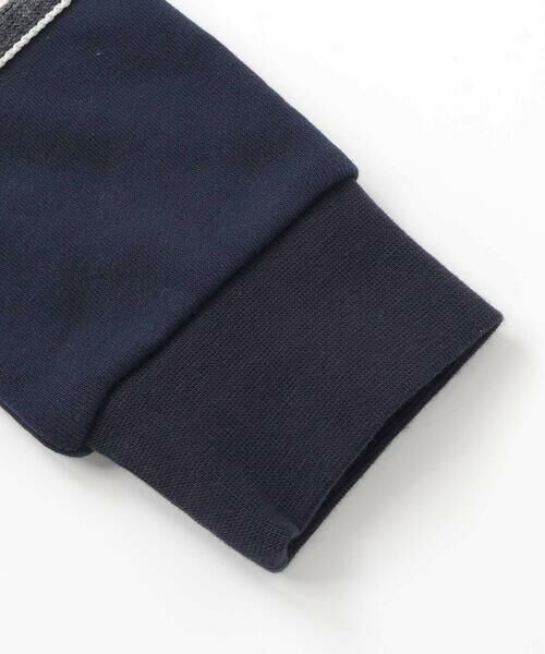 BeBe Petits Pois Vert / ベベ プチ ポワ ヴェール スウェット | 裏毛×鹿の子切り替えトレーナー(95~160cm) | 詳細11