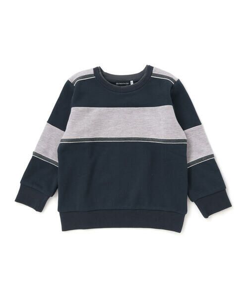 BeBe Petits Pois Vert / ベベ プチ ポワ ヴェール スウェット | 裏毛×鹿の子切り替えトレーナー(95~160cm) | 詳細6