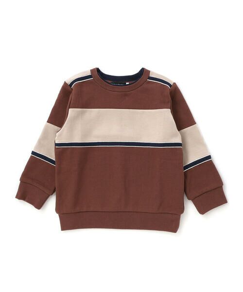 BeBe Petits Pois Vert / ベベ プチ ポワ ヴェール スウェット | 裏毛×鹿の子切り替えトレーナー(95~160cm) | 詳細18