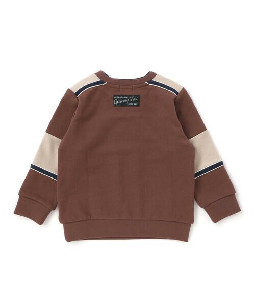 BeBe Petits Pois Vert / ベベ プチ ポワ ヴェール スウェット | 裏毛×鹿の子切り替えトレーナー(95~160cm) | 詳細19