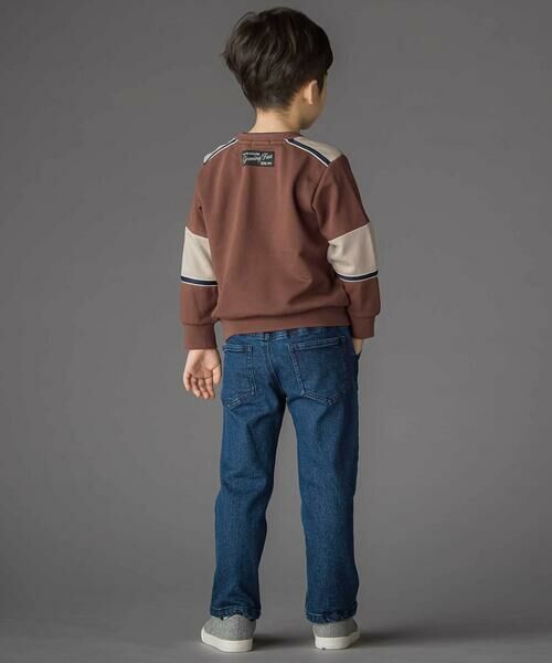 BeBe Petits Pois Vert / ベベ プチ ポワ ヴェール スウェット | 裏毛×鹿の子切り替えトレーナー(95~160cm) | 詳細17