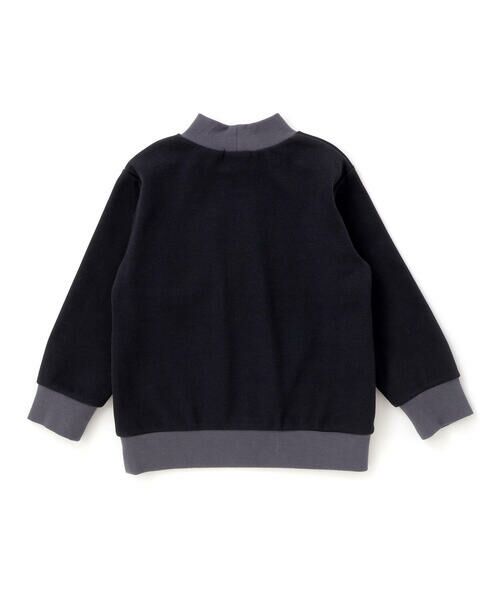 BeBe Petits Pois Vert / ベベ プチ ポワ ヴェール スウェット | 配色モックネックトレーナー(95~150cm) | 詳細5