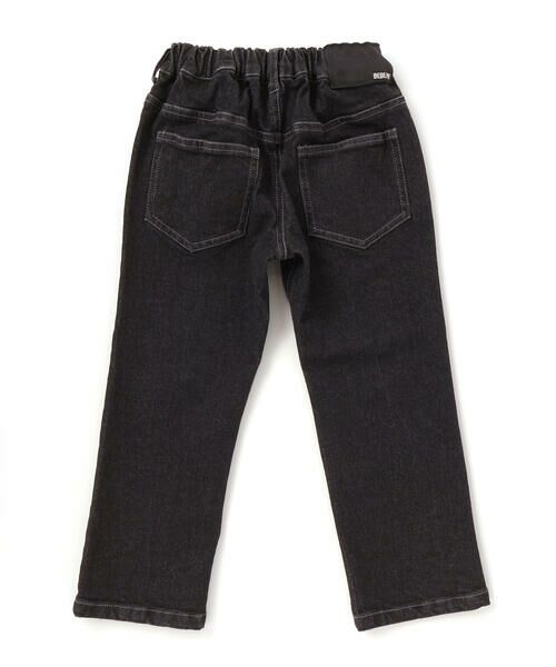 BeBe Petits Pois Vert / ベベ プチ ポワ ヴェール デニムパンツ | フロッキープリントストレッチロングデニムパンツ(95~160cm) | 詳細4