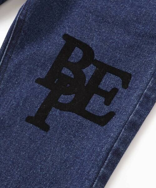 BeBe Petits Pois Vert / ベベ プチ ポワ ヴェール デニムパンツ | フロッキープリントストレッチロングデニムパンツ(95~160cm) | 詳細13