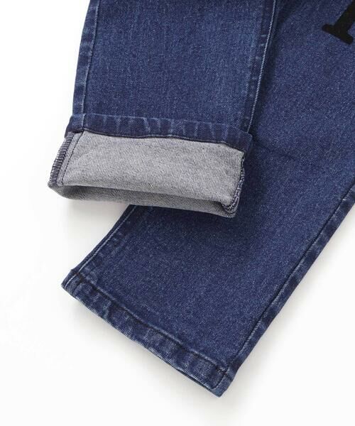 BeBe Petits Pois Vert / ベベ プチ ポワ ヴェール デニムパンツ | フロッキープリントストレッチロングデニムパンツ(95~160cm) | 詳細16