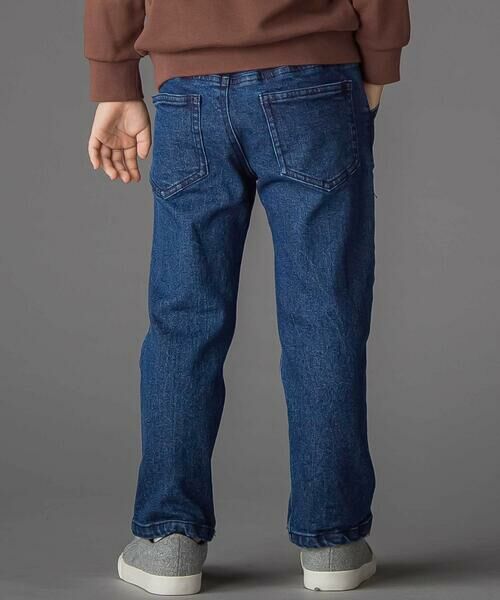 BeBe Petits Pois Vert / ベベ プチ ポワ ヴェール デニムパンツ | フロッキープリントストレッチロングデニムパンツ(95~160cm) | 詳細8