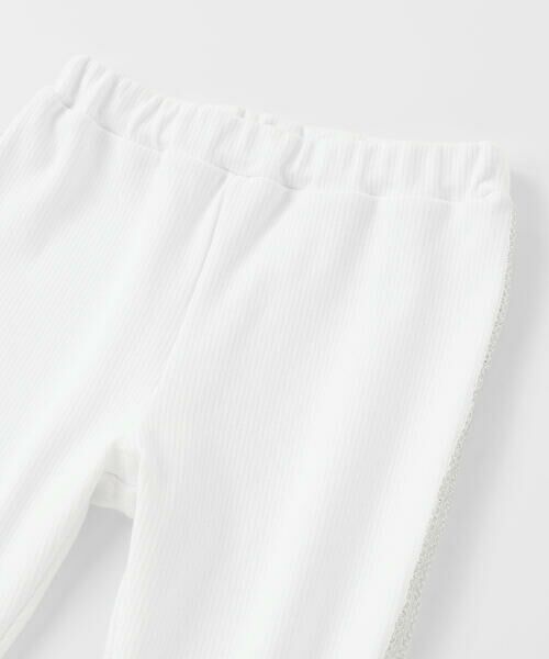 BeBe Petits Pois Vert / ベベ プチ ポワ ヴェール レギンス・スパッツ | 【お揃い】サイドリボンレースリブレギンス(95~150cm) | 詳細4