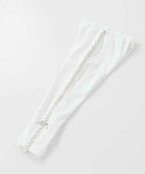 BeBe Petits Pois Vert / ベベ プチ ポワ ヴェール レギンス・スパッツ | 【お揃い】サイドリボンレースリブレギンス(95~150cm) | 詳細5