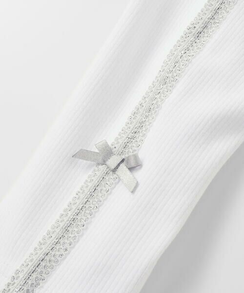 BeBe Petits Pois Vert / ベベ プチ ポワ ヴェール レギンス・スパッツ | 【お揃い】サイドリボンレースリブレギンス(95~150cm) | 詳細6