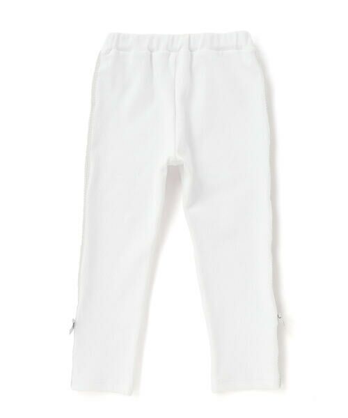 BeBe Petits Pois Vert / ベベ プチ ポワ ヴェール レギンス・スパッツ | 【お揃い】サイドリボンレースリブレギンス(95~150cm) | 詳細3